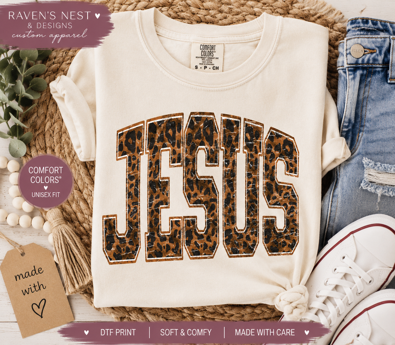 Leopard Jesus Comfort Colors® Tee
